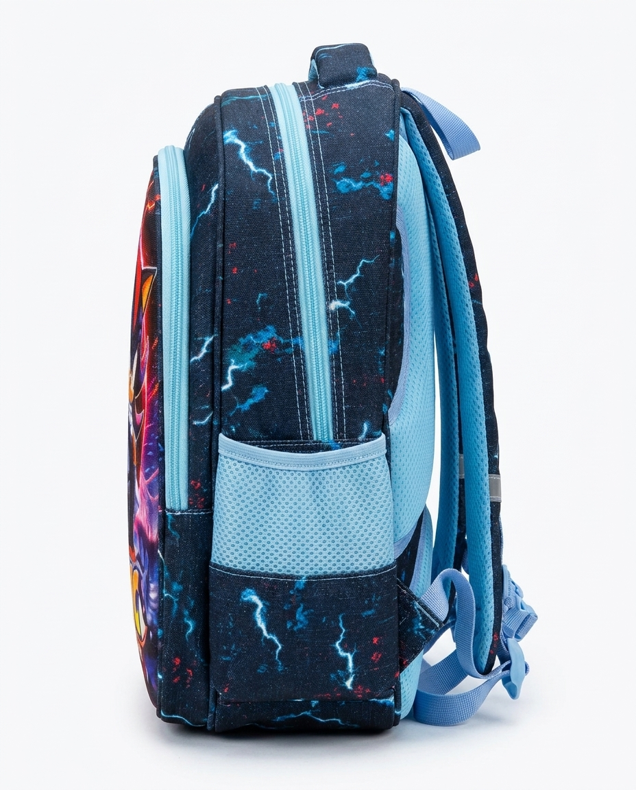 Sonic Printed School Backpack 3 Face Designs
