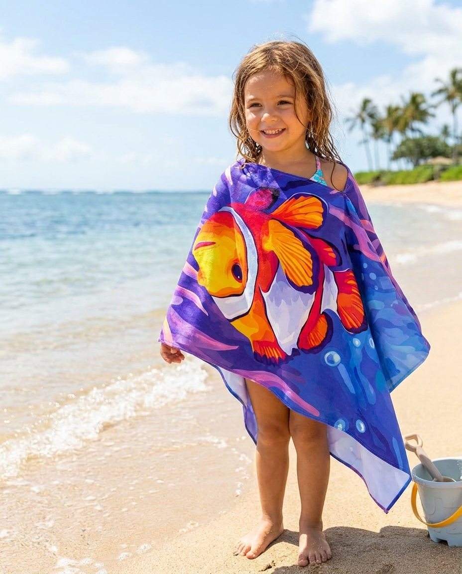 Kids Printed Sea Towel