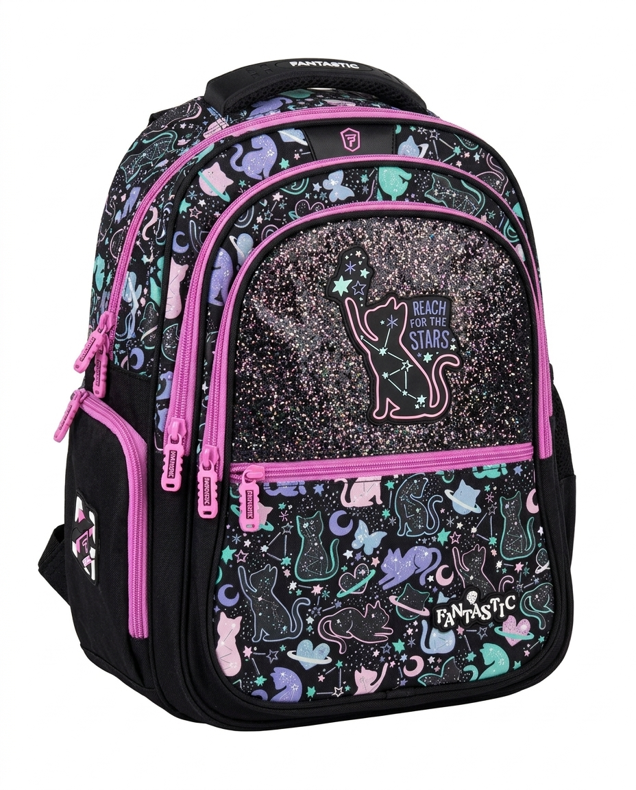 Glitter Cat School Backpack