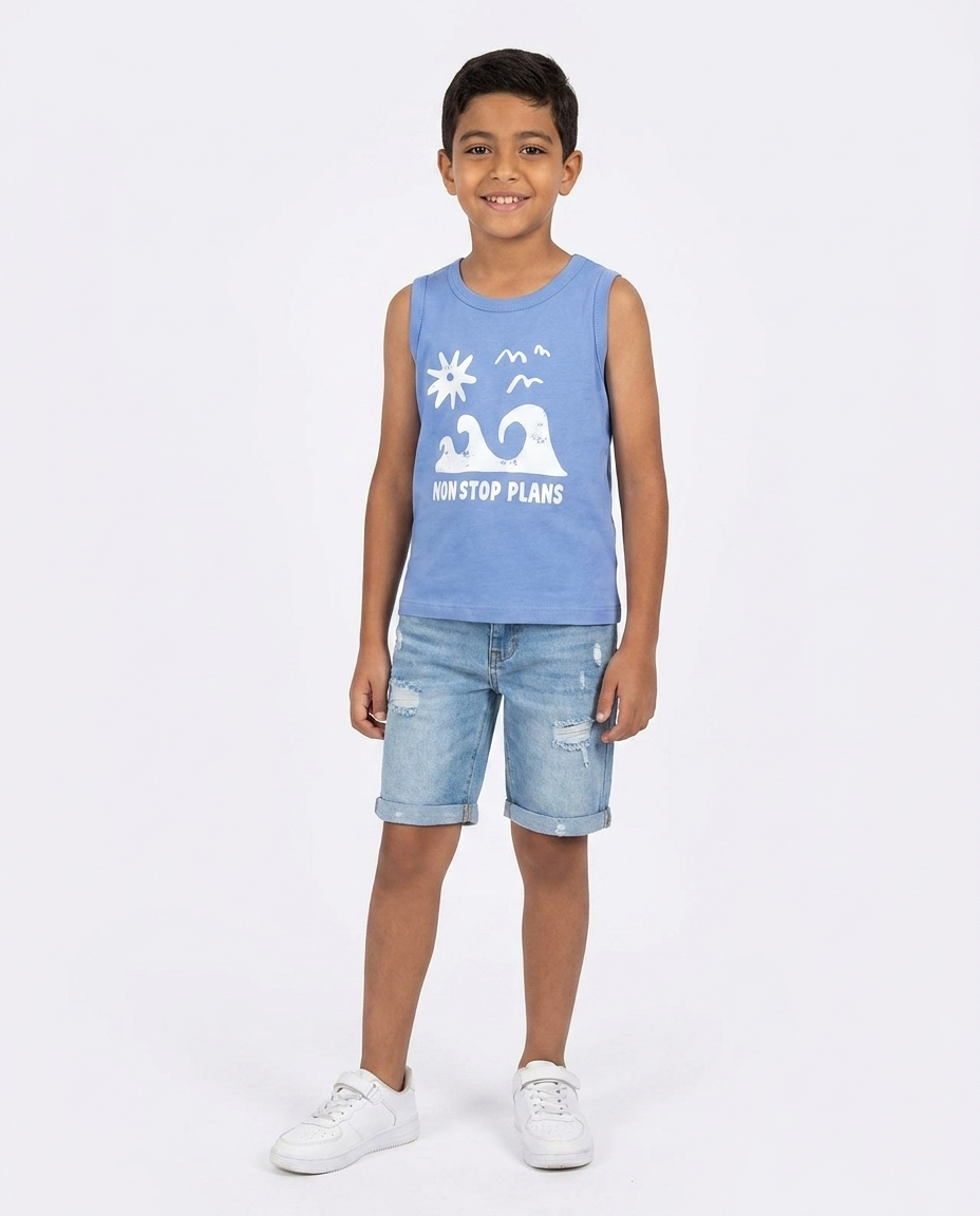 Boys Printed Non Stop Cut T-shirt