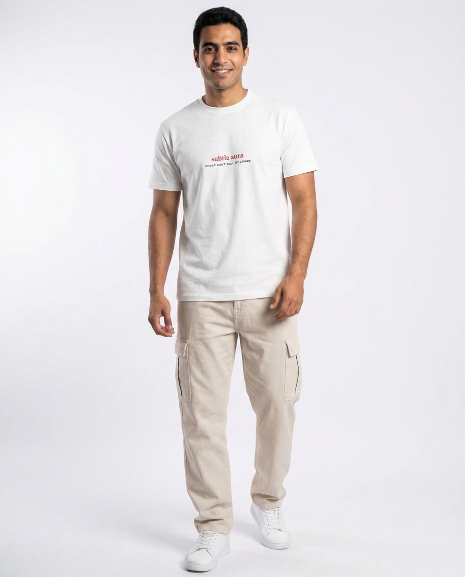 Men Printed Subtle Aura Half Sleeves T-shirt