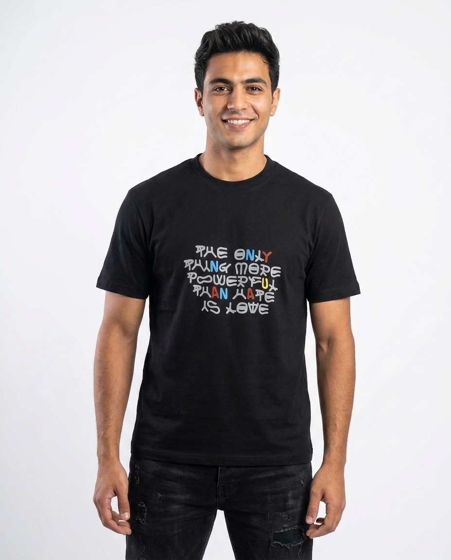 Men Printed The Only Half Sleeves T-Shirt