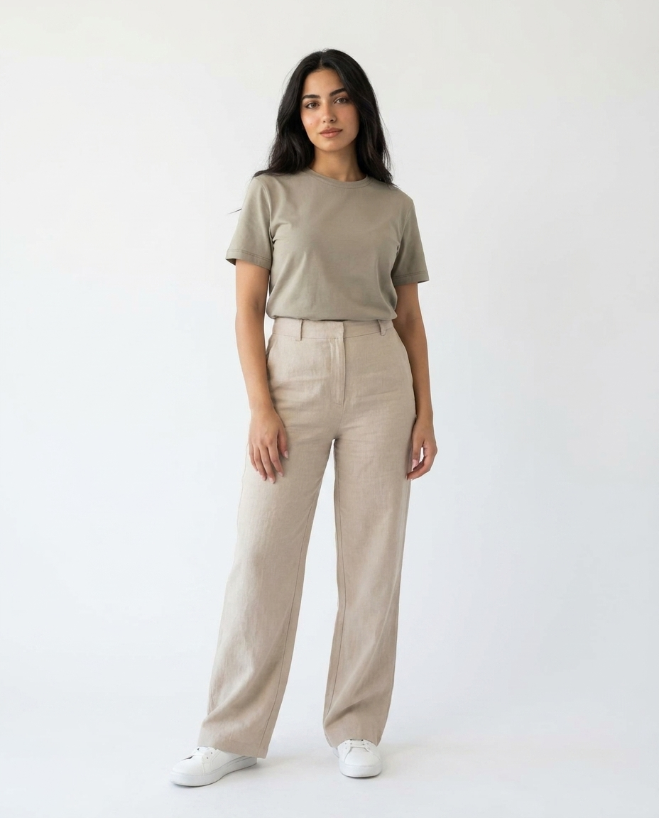 Women Plain Half Sleeves T-shirt