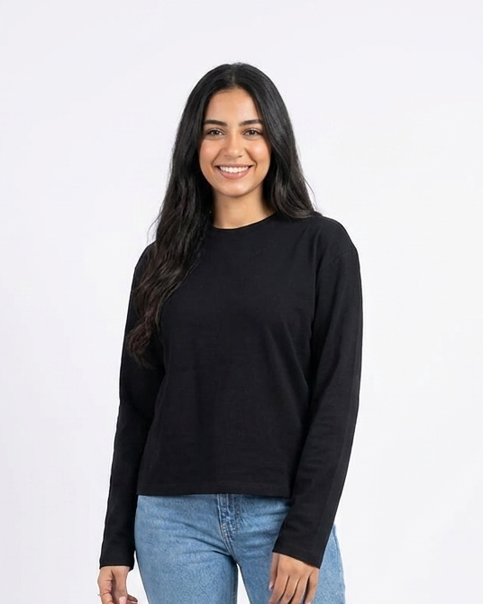 Women Plain Long Sleeves T-shirt 347