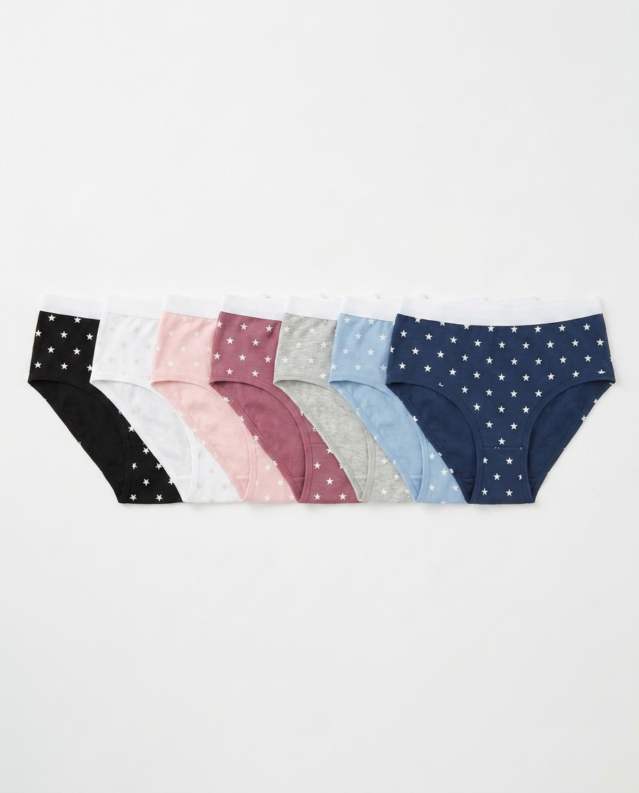 Women Plain Underwear Daily Pack 7pcs