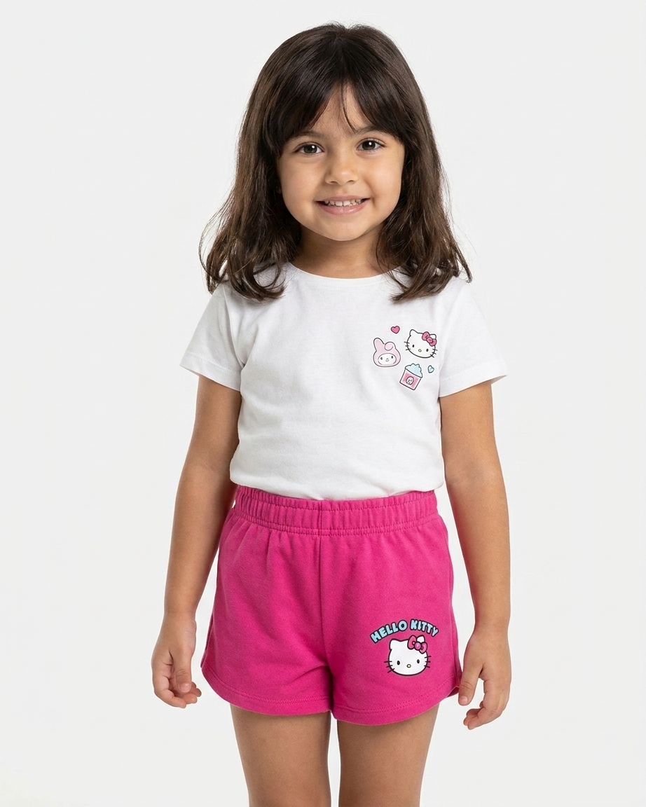 Girls Printed Summer Melton Short