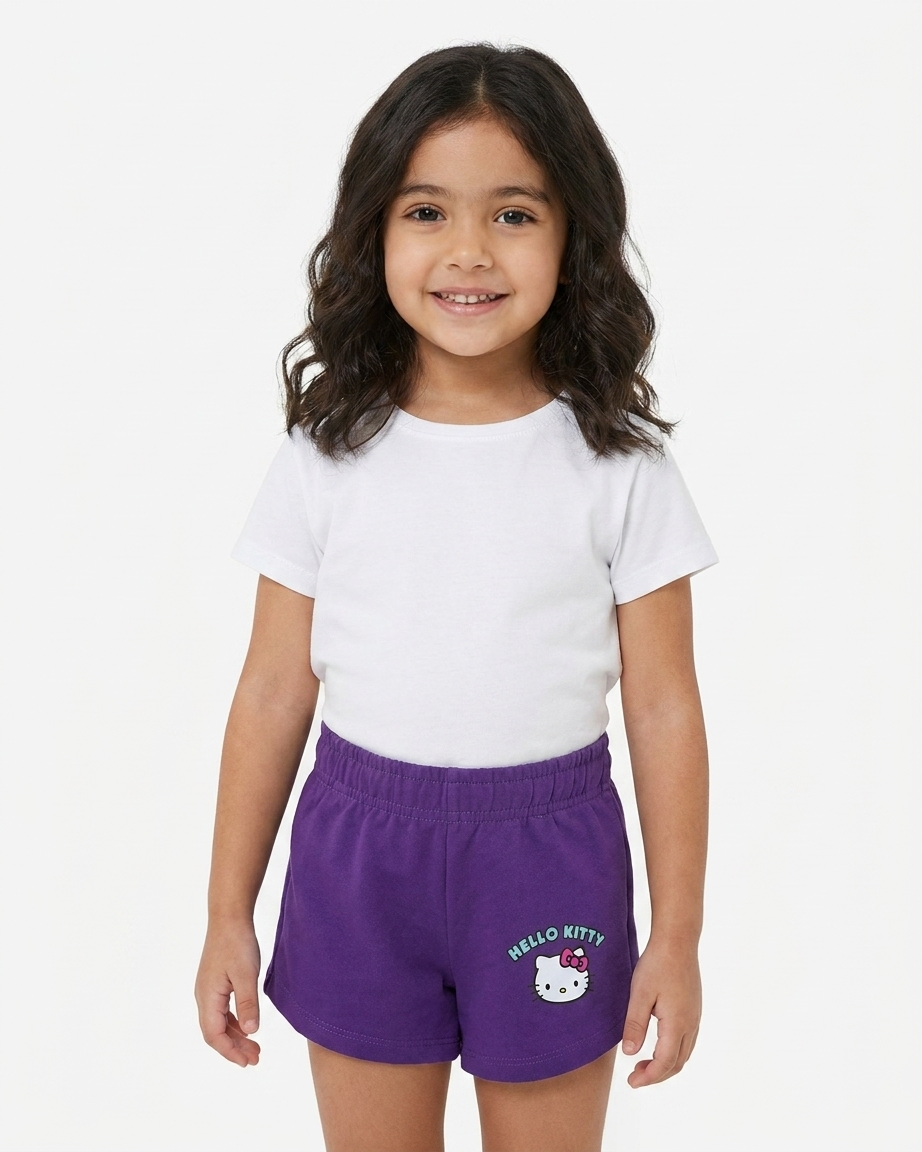 Girls Printed Summer Melton Short
