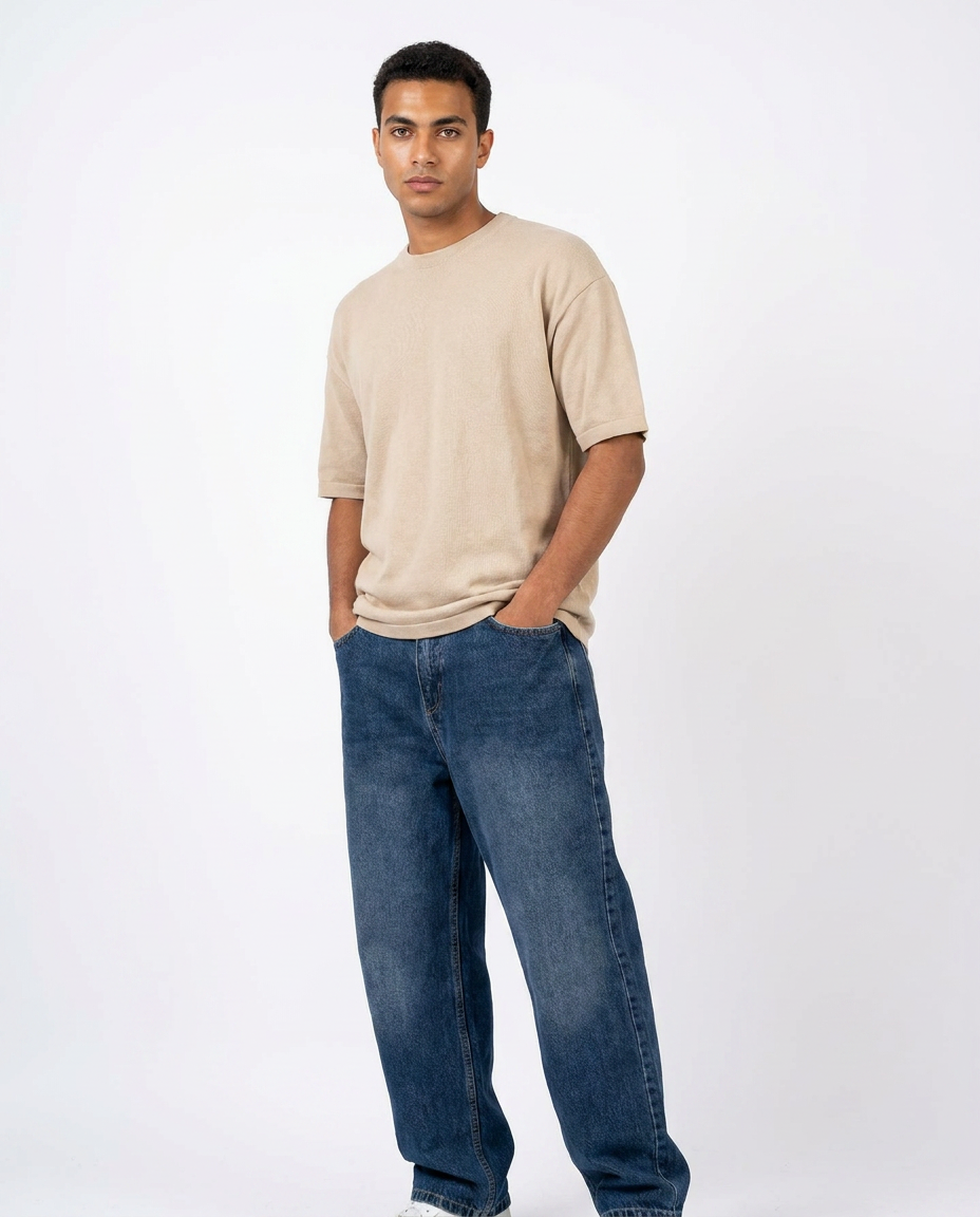 Men Jeans Pant Baggy Fit W/5 Pocket