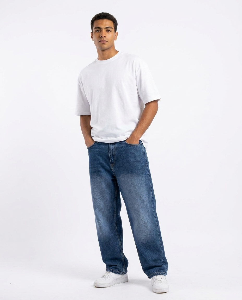 Men Jeans Pant Baggy Fit W/5 Pocket
