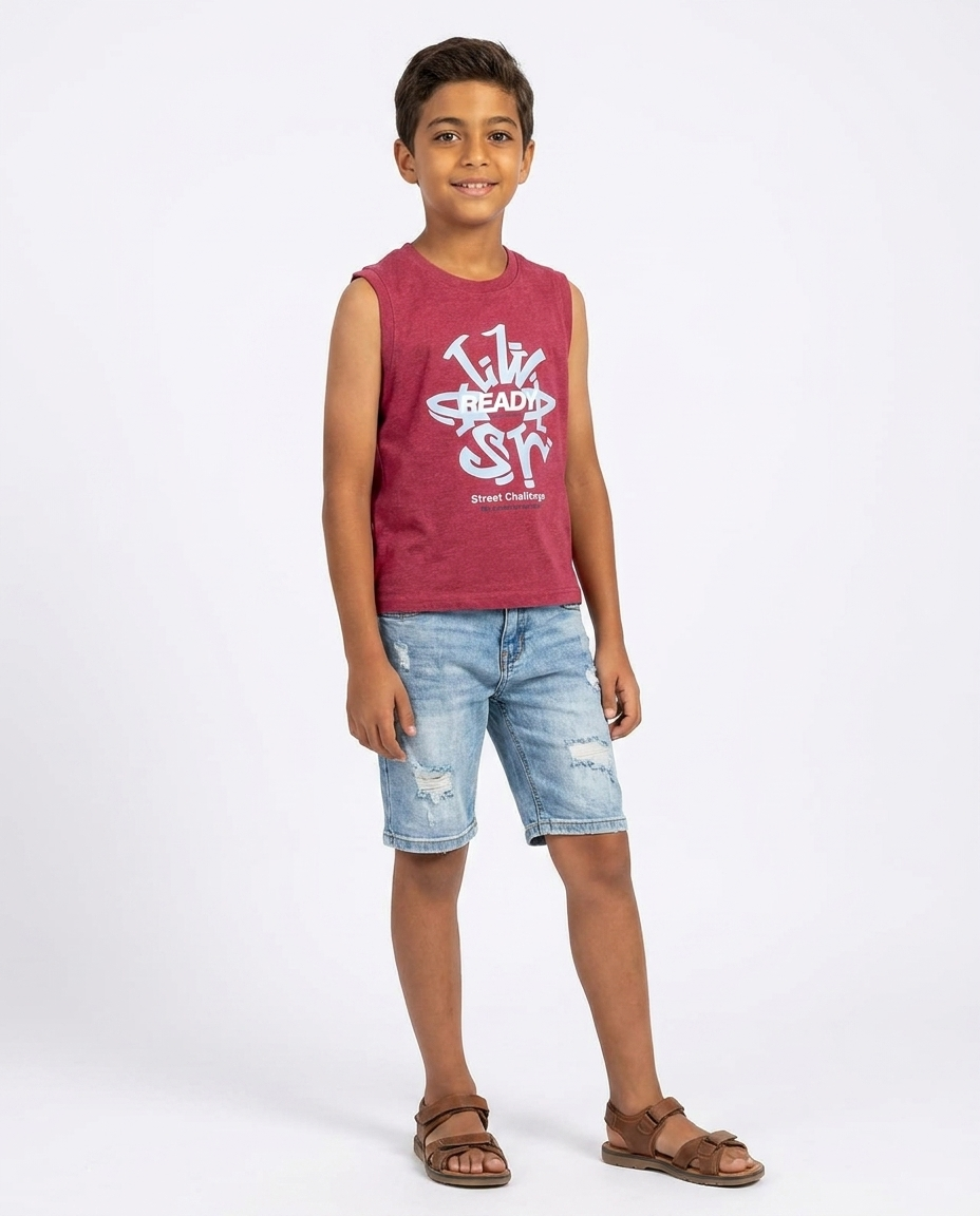 Boys Printed Cut T-shirt