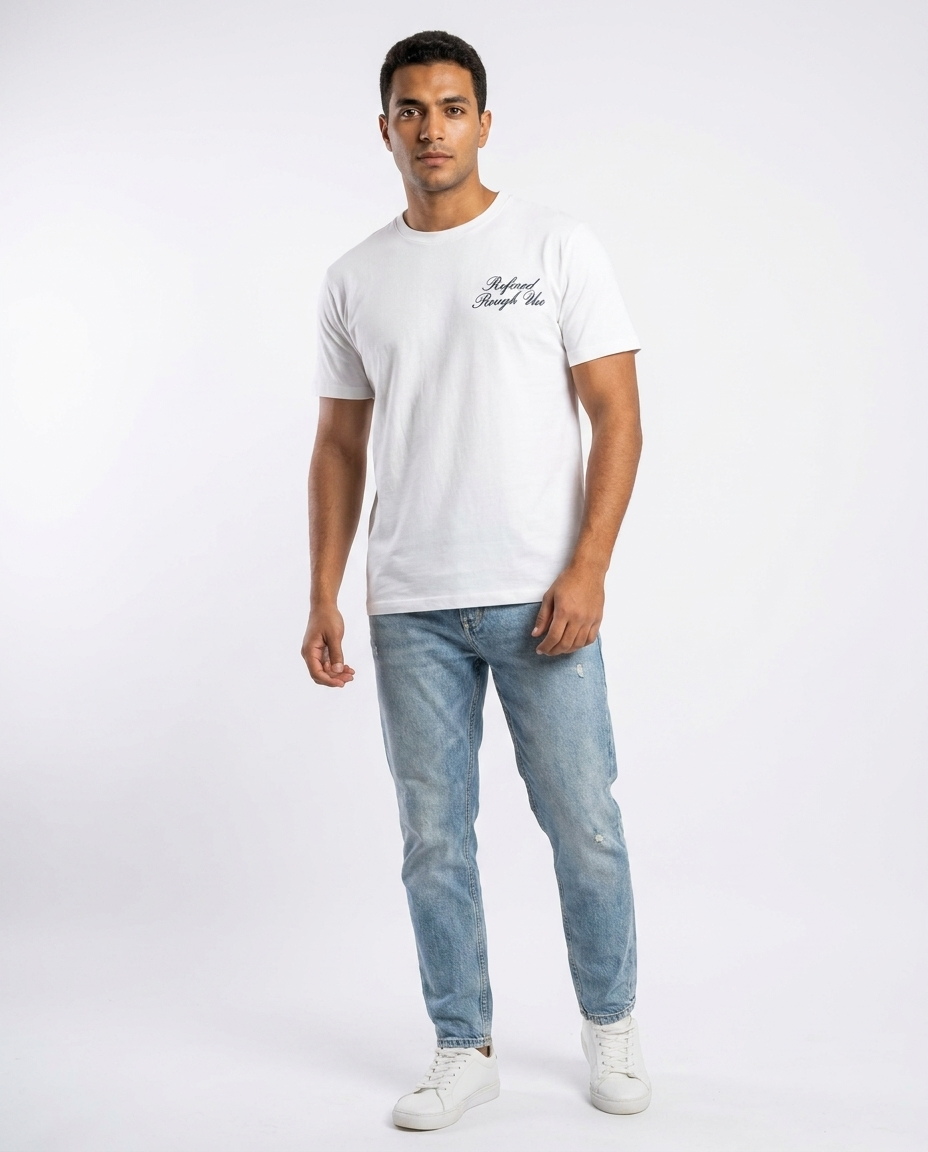 Men Printed Ref Fined Half Sleeves T-shirt