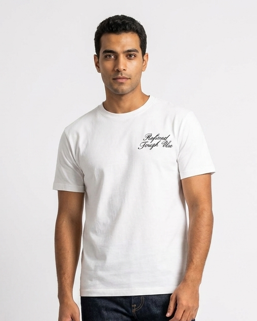 Men Printed Ref Fined Half Sleeves T-shirt
