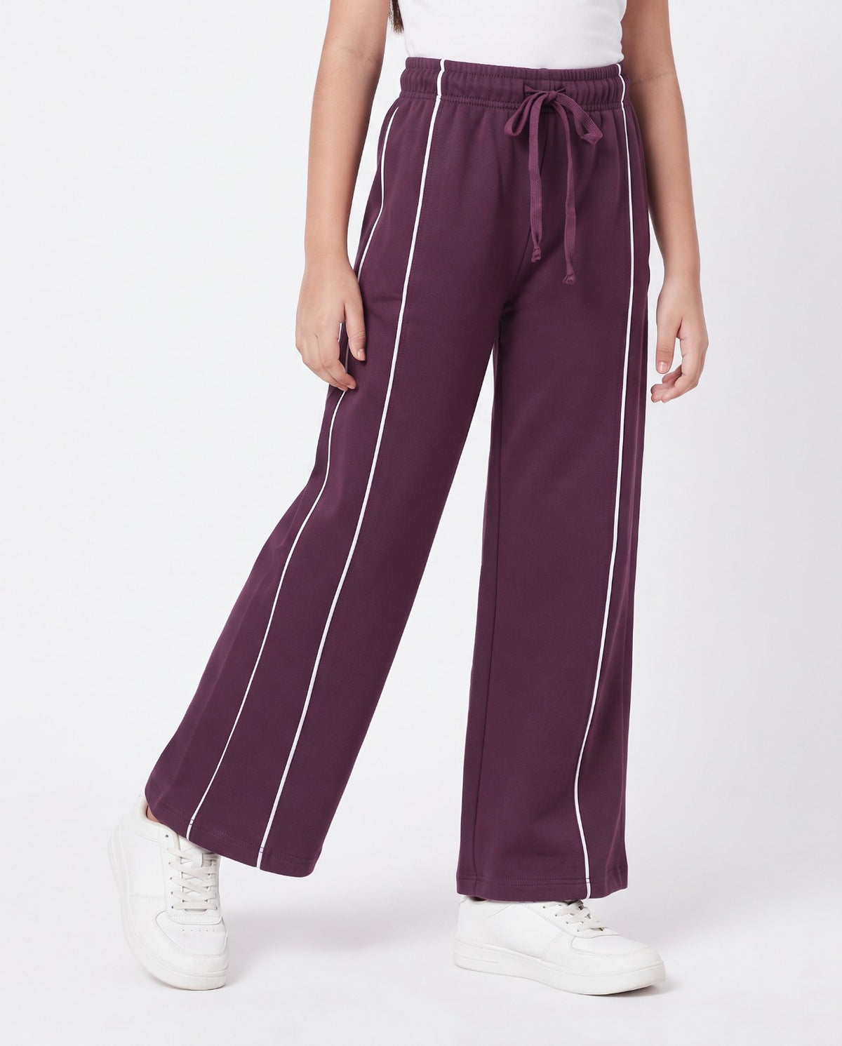 Girls Wide Leg Plain Pant