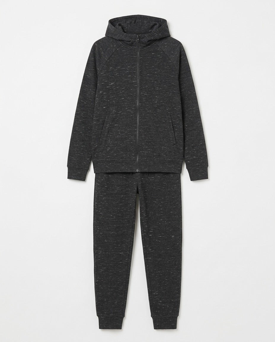 Men Hodded Training Suit W/Zipper