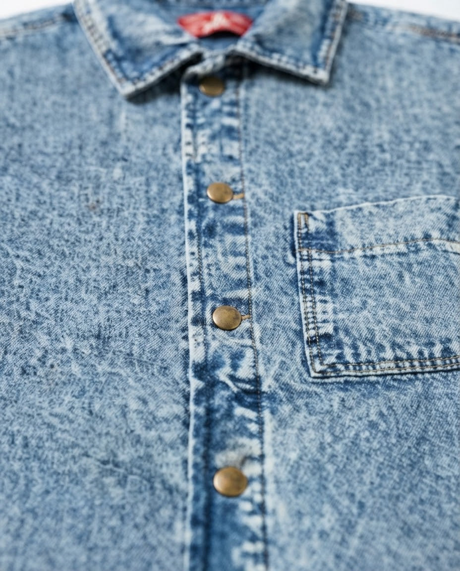 Men Jeans Jacket W/2Pocket