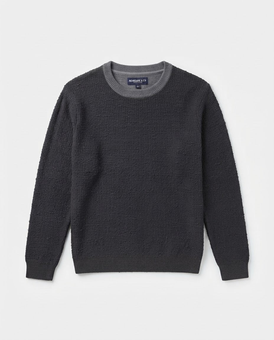 Men Plain Round Neck Sweatshirt