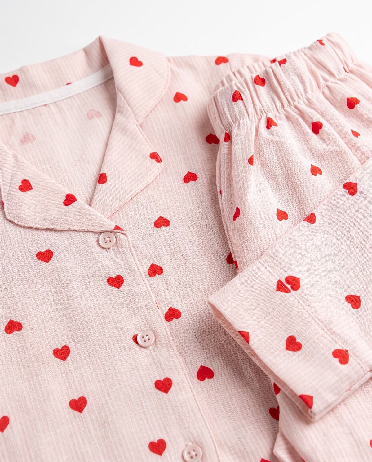 Girls Printed Pyjama W/Buttons