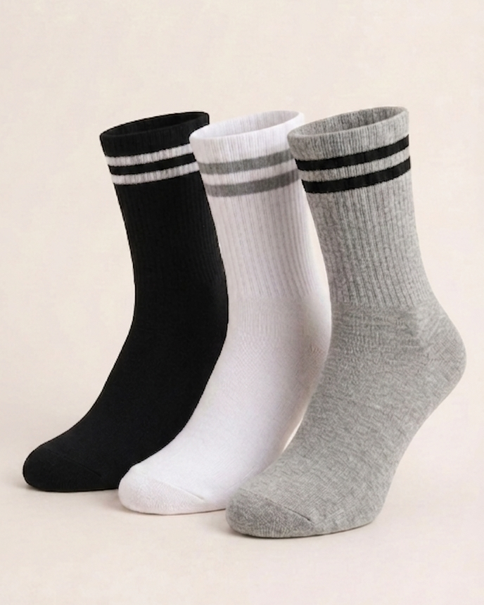 Men Cotton Stripped Socks Pack3