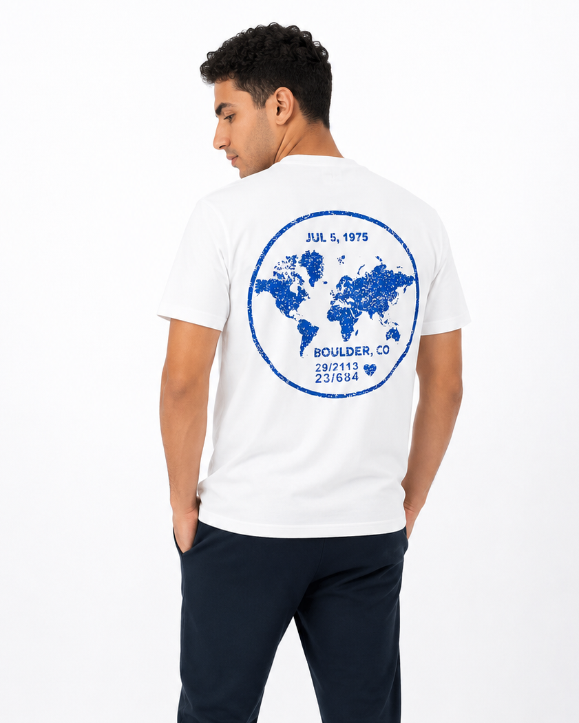 Men Printed Boulder Co Half Sleeves T-shirt