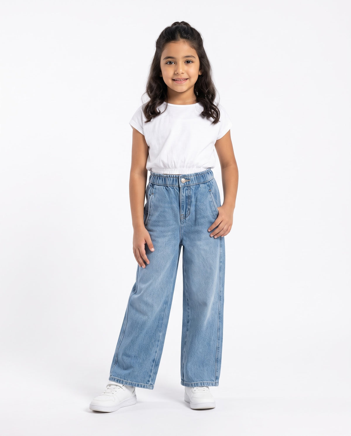 Girls Jeans Pant Wide Leg Fit