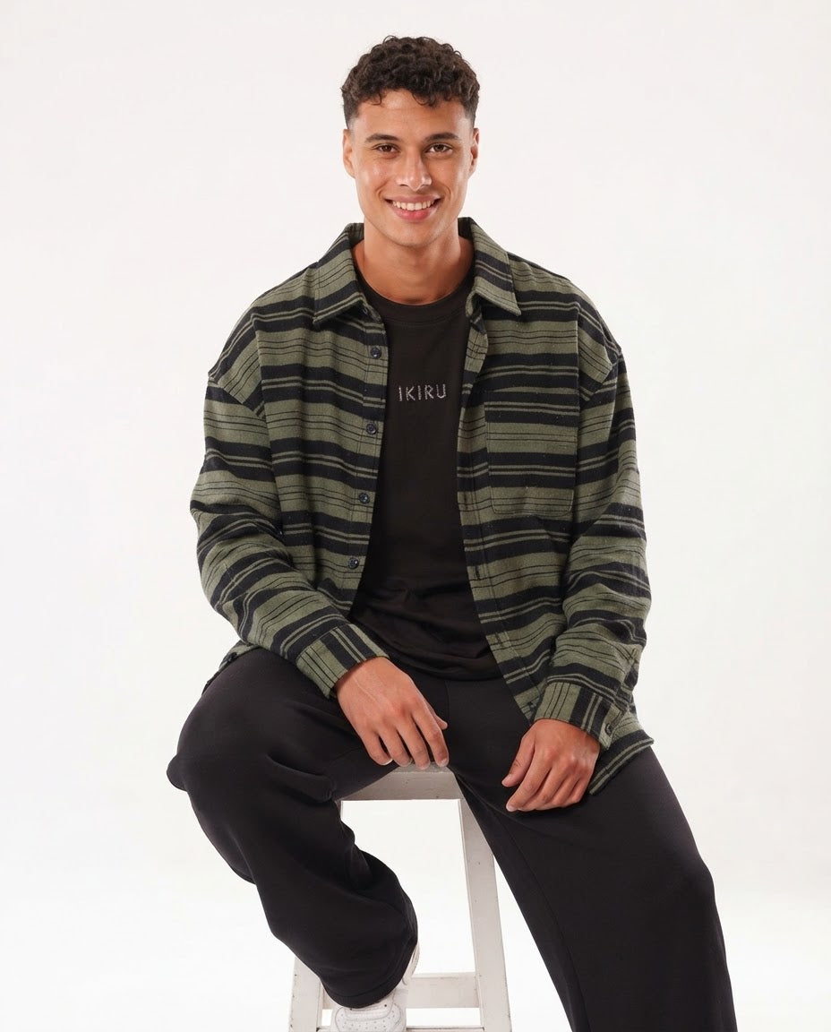 Men Plaid Long Sleeves Over Shirt