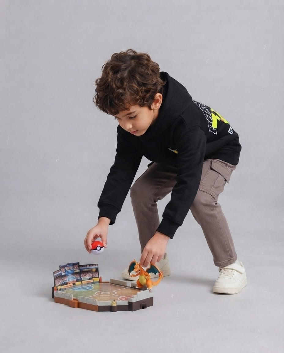 Boys Hodded Printed Pokemon Sweatshirt