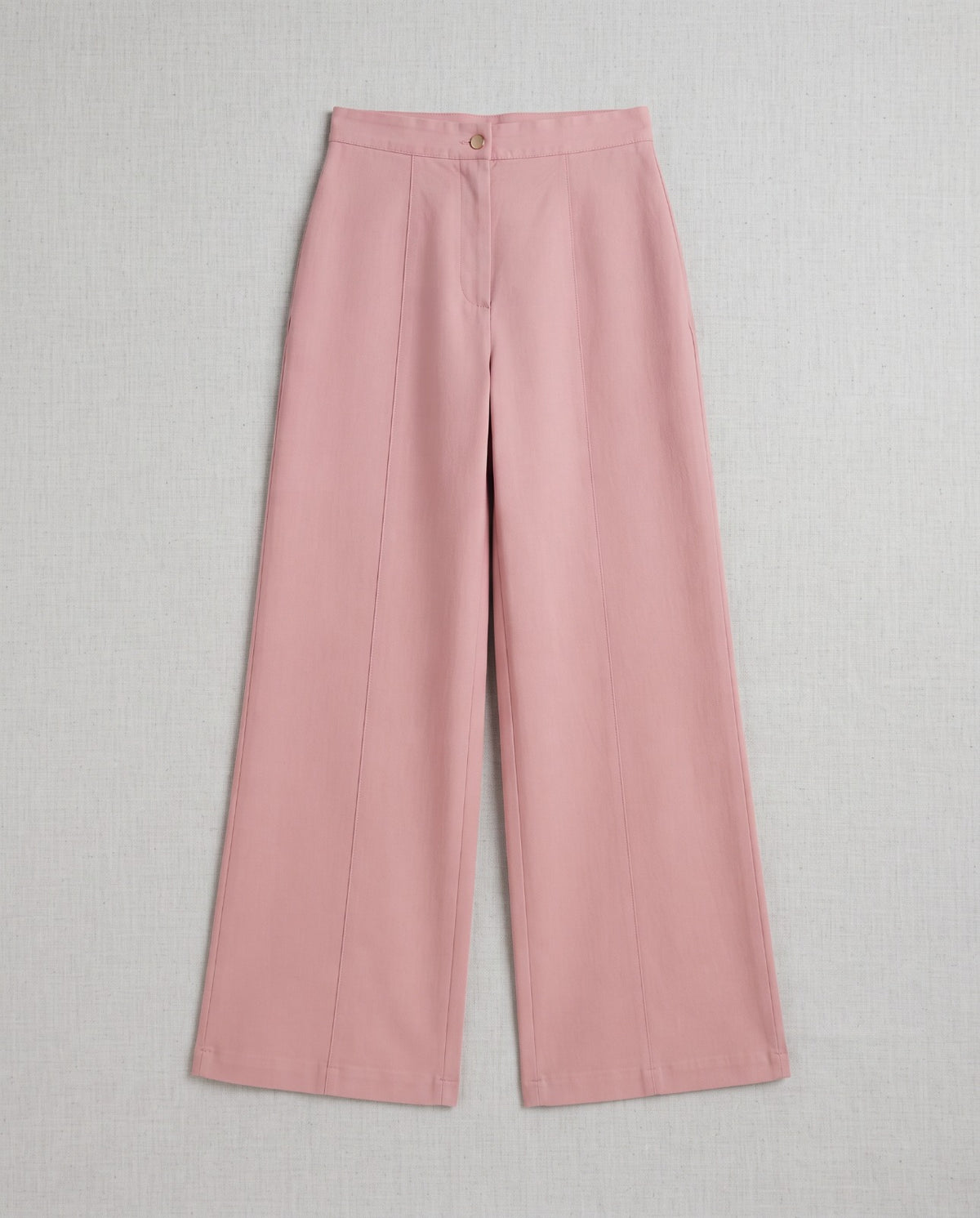 Women Plain Wide Leg Gabardine Pant