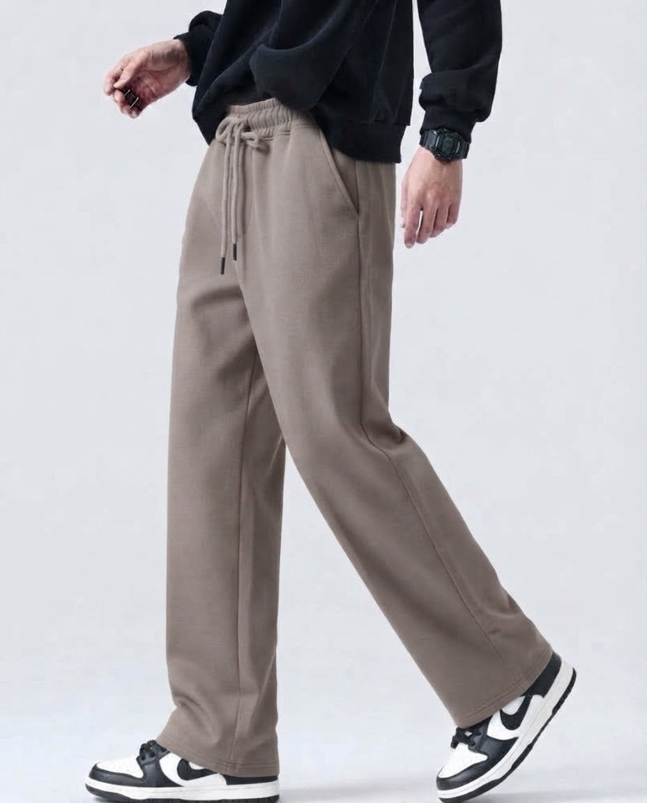 Men Plain Wide Leg Sweatpant