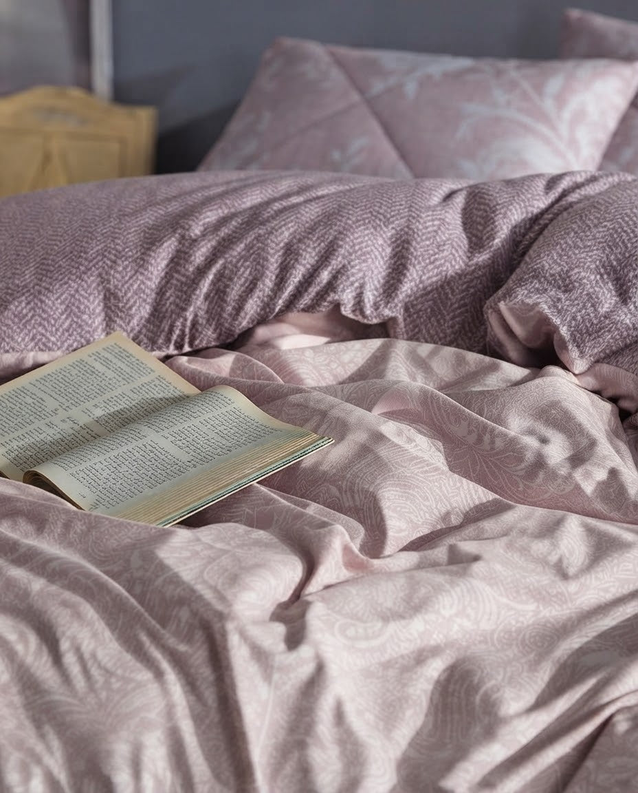 Soft Pink Botanical Comfort Duvet Collection
