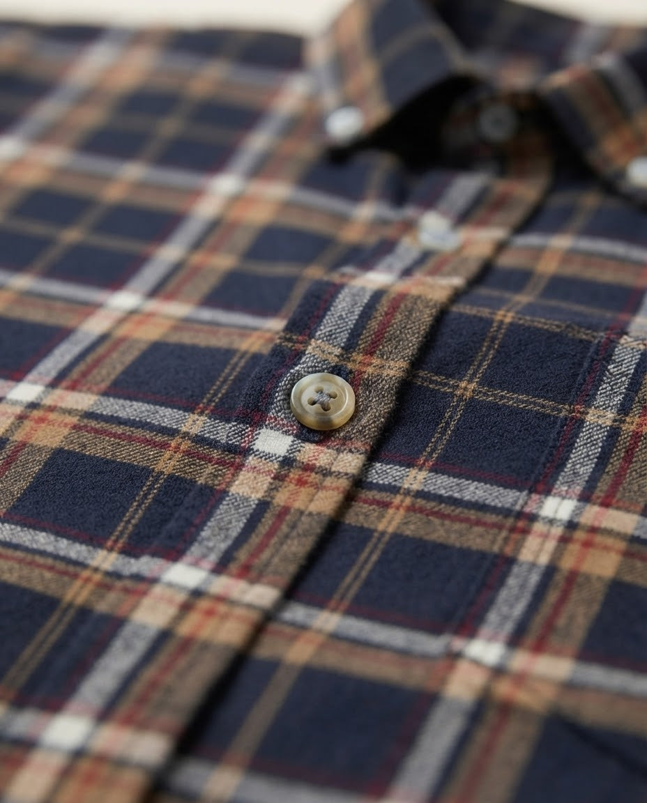 Men Plaid Long Sleeves Casual Shirt