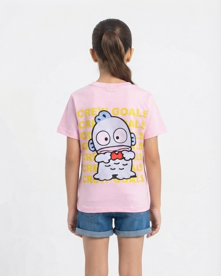 Girls Printed Half Sleeves T-shirt