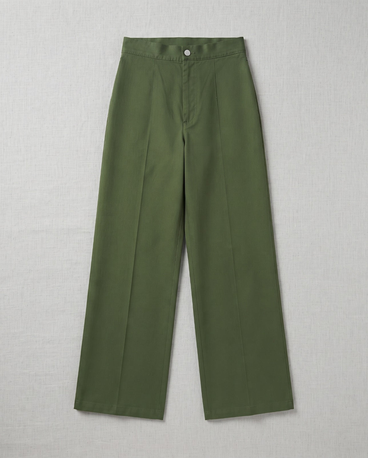 Women Plain Wide Leg Gabardine Pant