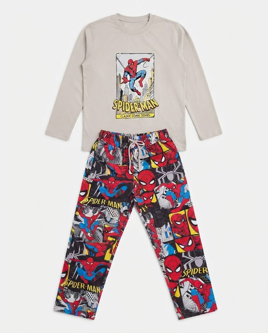 Men Long Sleeves Pyjama W/Printed Pant