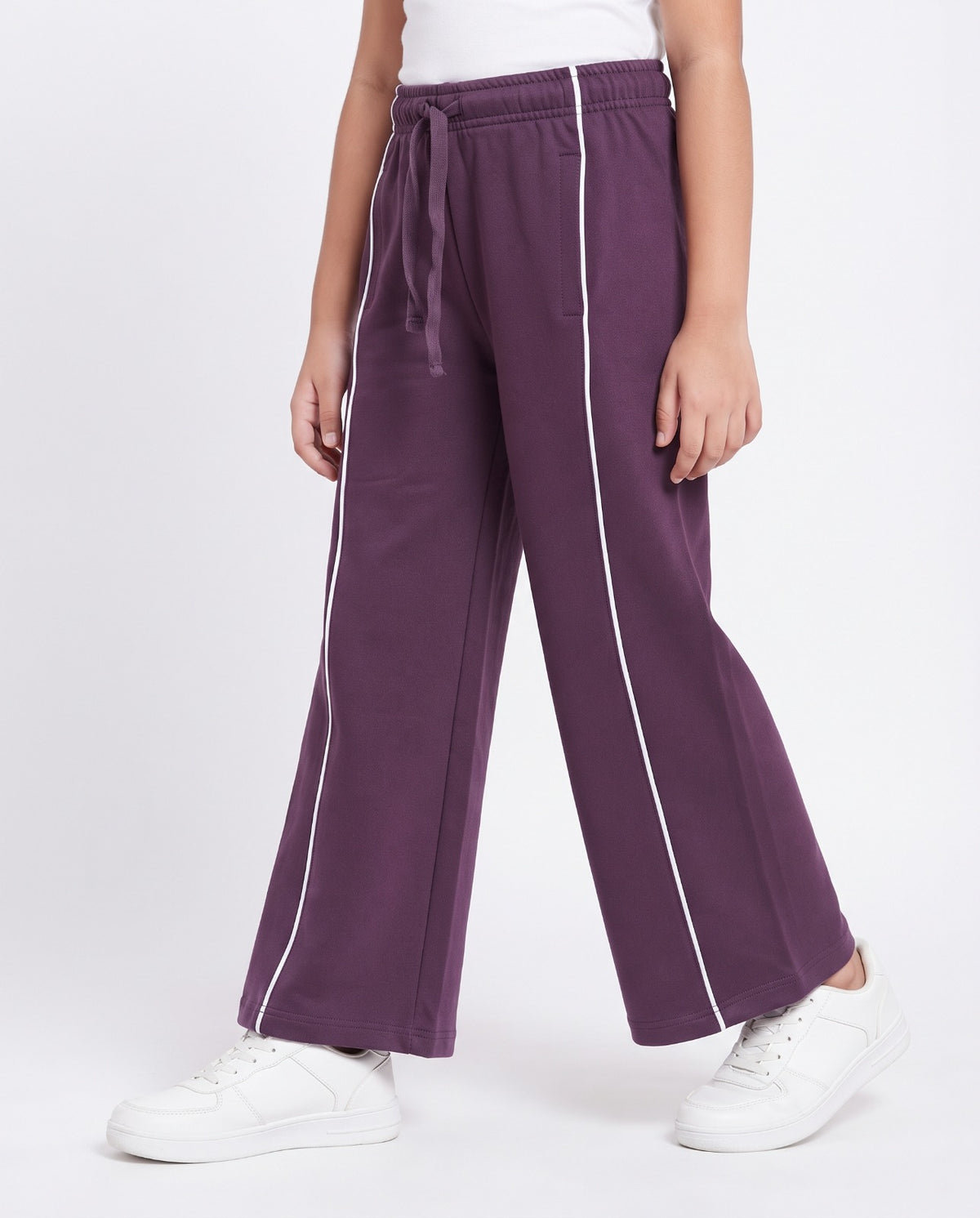 Girls Wide Leg Plain Pant