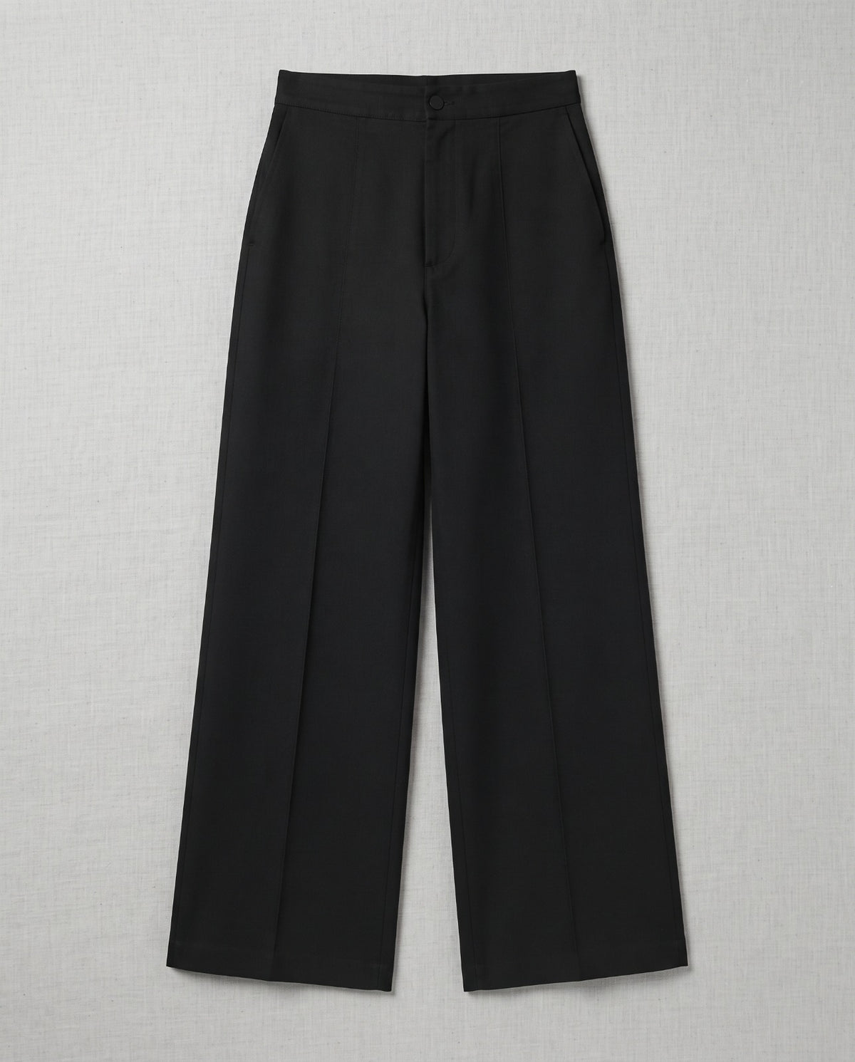 Women Plain Wide Leg Gabardine Pant